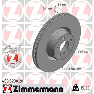 Tarcza hamulcowa ZIMMERMANN 450.5230.20 - Tarcze hamulcowe - miniaturka - grafika 1