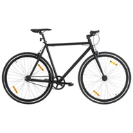Rowery - vidaXL Rower single speed, czarny 700c, 51 cm - miniaturka - grafika 1