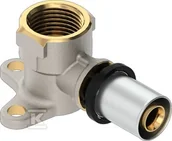 Łączniki, trójniki, kształtki - Purmo Kolano do montażu na ścianie PURMO CLEVERFIT krótkie (35 mm) GW 16x1/2" - miniaturka - grafika 1