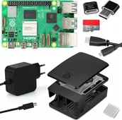 Komputery jednopłytkowe - Raspberry Pi 5 8 GB zestaw startowy zasilacz USB-C 45W karta SD 64 GB 4K - miniaturka - grafika 1