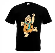 Koszulki męskie - KOSZULKA Z NADRUKIEM MĘSKA ŚMIESZNA T-SHIRT FRED FLINSTON r. L - miniaturka - grafika 1