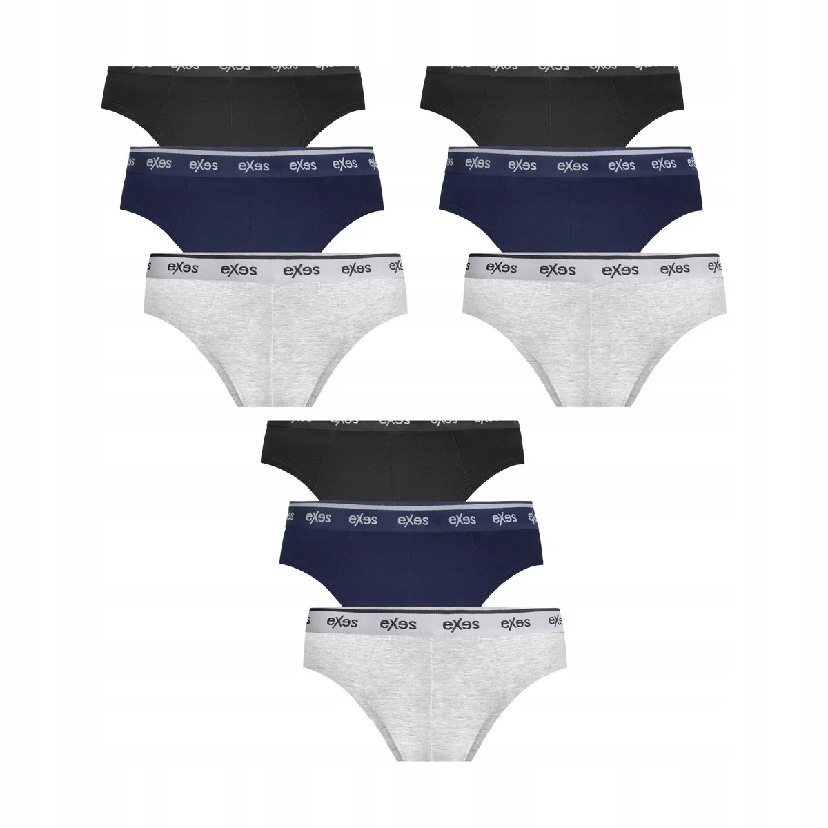 3-PAK EXES SLIPY 3.92 nero/melange/deep blue (3pak) 2XL