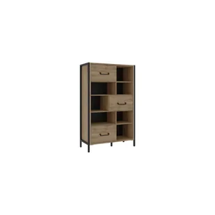 Regał HUDR424-M524 Oriental Tree Forte Dąb Bartex, Czarny - Regały - miniaturka - grafika 1