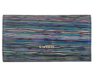 Portfele - Portfel damski Paola - skóra włoska, czarny w paski - miniaturka - grafika 1