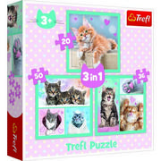 Puzzle - Puzzle 3w1 20+50+36 el. Słodkie zwierzaki Trefl - miniaturka - grafika 1