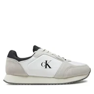 Sneakersy męskie - Sneakersy Calvin Klein Jeans Retro Sock Runner Mg Wmm YM0YM01152 Biały - miniaturka - grafika 1