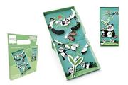 Układanki dla dzieci - Scratch zabawki magnetyczne puzzle Panda i tor kulek gra 2w1 mokopico-1699-0 - miniaturka - grafika 1