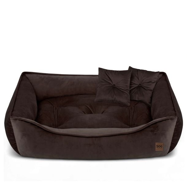 Legowisko Dla Psa Marco Z Poduszkami Velvet Kanapa Premium 90x60 Brązowa