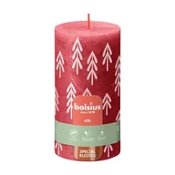 Świece - Świeca pieńkowa 130/68 Rustic Delikatna Czerwień - miniaturka - grafika 1