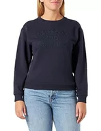Bluzy damskie - Armani Exchange Damska bluza bawełniana z wytłoczonym logo, Soul, L - miniaturka - grafika 1