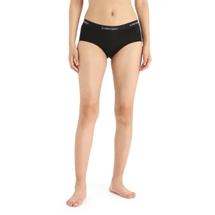 Damskie bokserki Icebreaker Sprite Hot Pants black - L - Bielizna sportowa damska - miniaturka - grafika 1