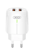 Ładowarki samochodowe - XO ŁAD SIEC L111 2xUSB 2,4A DIODA LED BIAŁA - miniaturka - grafika 1