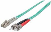 Patchcordy - Intellinet Network Solutions LWL Anschlusskabel LC/ST 2m Multimode OM3 aqua 751001 - miniaturka - grafika 1