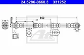 Przewody hamulcowe - Przewód hamulcowy elastyczny ATE 24.5286-0660.3 - miniaturka - grafika 1