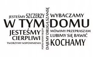 Napis na ścianę naklejka zasady - W tym domu.. 46, 200x100 cm - Naklejki na ścianę Napis na ścianę naklejka zasady - W tym domu.. 46, 200x100 cm - Naklejki na ścianę - miniaturka - grafika 1