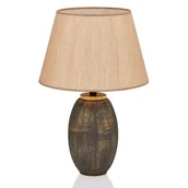 Noże stołowe - Lampa stołowa w brązowo-złotym kolorze z tekstylnym kloszem (wysokość 46 cm) – Opviq lights - miniaturka - grafika 1