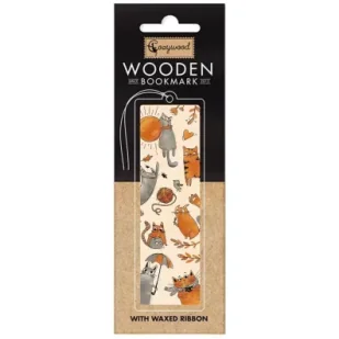 Zakładka drewniana Kocie historie - Zakładki do książek - miniaturka - grafika 1