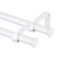 Karnisze - Karnisz Oslo 240 cm podwójny biały 19 mm - miniaturka - grafika 1