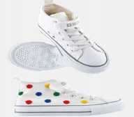 Buty dla dziewczynek - TRAMPKI DZIECIĘCE BIG STAR BUTY OBUWIE SPORTOWE TEKSTYL WYSOKIE NA RZEP - miniaturka - grafika 1