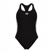 Stroje kąpielowe - Strój Kąpielowy Jednoczęściowy Pływacki Arena Team Fit Racer Czarny R. 44 - miniaturka - grafika 1