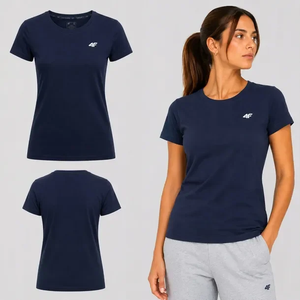 Koszulka Damska 4f T-shirt Sportowy Bawełniany Treningowy M F3306 Ss26