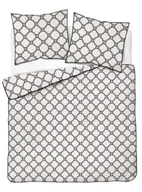 Pościel - Pościel perkal z bizą 200x220 5592a biało-czarna - miniaturka - grafika 1
