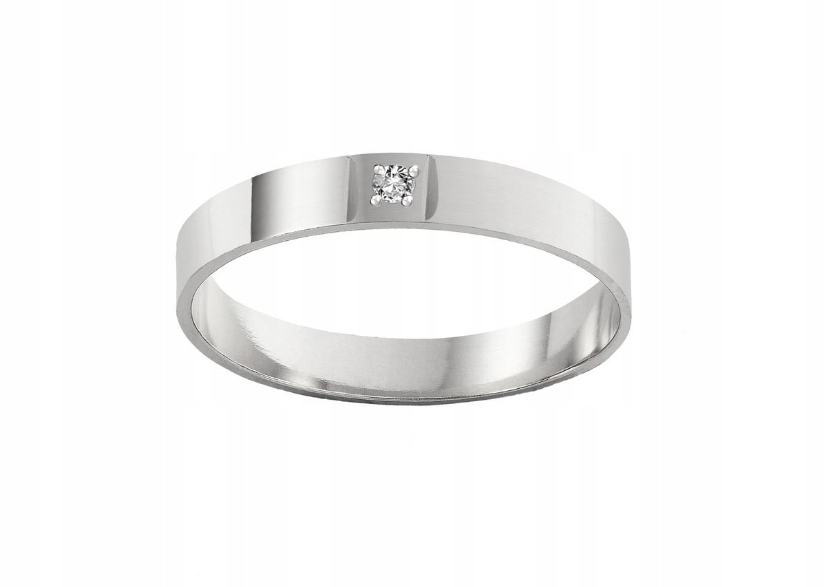 Pierścionek srebrny próba 925+GRAWER 3mm BS12 ŚLUB