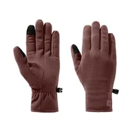 Rękawiczki - Rękawice polarowe Jack Wolfskin REAL STUFF GLOVE mineral red - XS - miniaturka - grafika 1