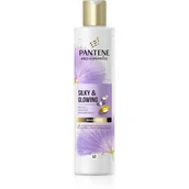 Szampony do włosów - Pantene Silky and Glowing Szampon z biotyną i keratyną, 250 ml. Włosy suche - miniaturka - grafika 1