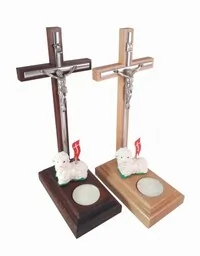 Świecznik wielkanocny z barankiem 22 cm - Naczynia liturgiczne i akcesoria - miniaturka - grafika 1