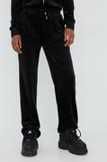 Spodnie damskie - Juicy Couture spodnie dresowe damskie kolor czarny gładkie - miniaturka - grafika 1