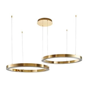 Lampa wisząca CIRCLE 80+80 LED złoty połysk na 1 podsufitce - DN924-80+80 gold - Step Into Design - Lampy sufitowe - miniaturka - grafika 1