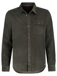 Koszule męskie - Urban Surface Sztruksowa koszula w kolorze khaki - grafika 1