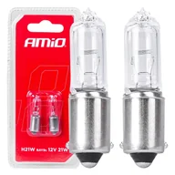 Żarówki samochodowe - Żarówki halogenowe h21w 12v 21w bay9s white 2szt. blister amio-03357 - miniaturka - grafika 1