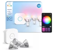 Systemy inteligentnych domów - Philips Hue Essential GU10 3szt+Mostek - miniaturka - grafika 1