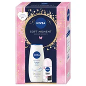 Zestawy kosmetyków damskich - NIVEA SET Soft Moment Creme Soft żel pod prysznic 250ml + antyperspirant roll-on 50ml - miniaturka - grafika 1