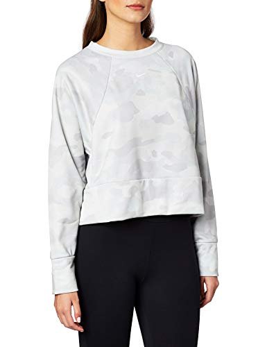 Nike Damska bluza Rebel Dy All In Fc Crew Camo, kolor szary/biały, M