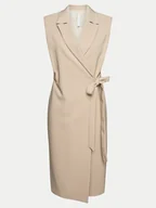 Sukienki - Imperial Sukienka koktajlowa ADOFHJZ Beżowy Slim Fit - miniaturka - grafika 1