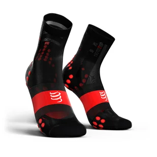 COMPRESSPORT skarpetki rowerowe ProRacing Socks V3.0 ULTRALIGHT BIKE czarno-czerwone - Skarpetki sportowe męskie - miniaturka - grafika 1