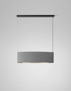 Akustyczna lampa wisząca Noren S/123 w jasnoszarym kolorze - Lampy sufitowe - miniaturka - grafika 1