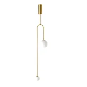 Lampy sufitowe - Lampa wisząca designerska LOOP złota 123 cm ST-8928S brass - Step Into Design - miniaturka - grafika 1