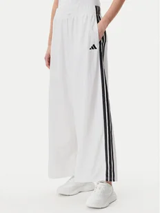adidas Spodnie dresowe Essentials 3-Stripes JE1307 Biały Loose Fit - Spodnie sportowe damskie - miniaturka - grafika 1