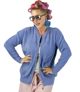 Krótki kardigan sweter rozpinany z puszystej dzianiny "COCO CHIC"-S/M - Swetry damskie Krótki kardigan sweter rozpinany z puszystej dzianiny "COCO CHIC"-S/M - Swetry damskie - miniaturka - grafika 1