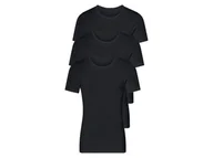 Koszulki męskie - LIVERGY® Podkoszulki męskie z krótkim rękawem prążkowane, 3 sztuki (czarny/okrągły kołnierz, 6/L) - miniaturka - grafika 1