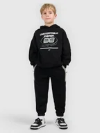 Spodnie i spodenki dla chłopców - 4F Spodnie dresowe joggery chłopięce - czarne 158 (12-13 lat) - miniaturka - grafika 1
