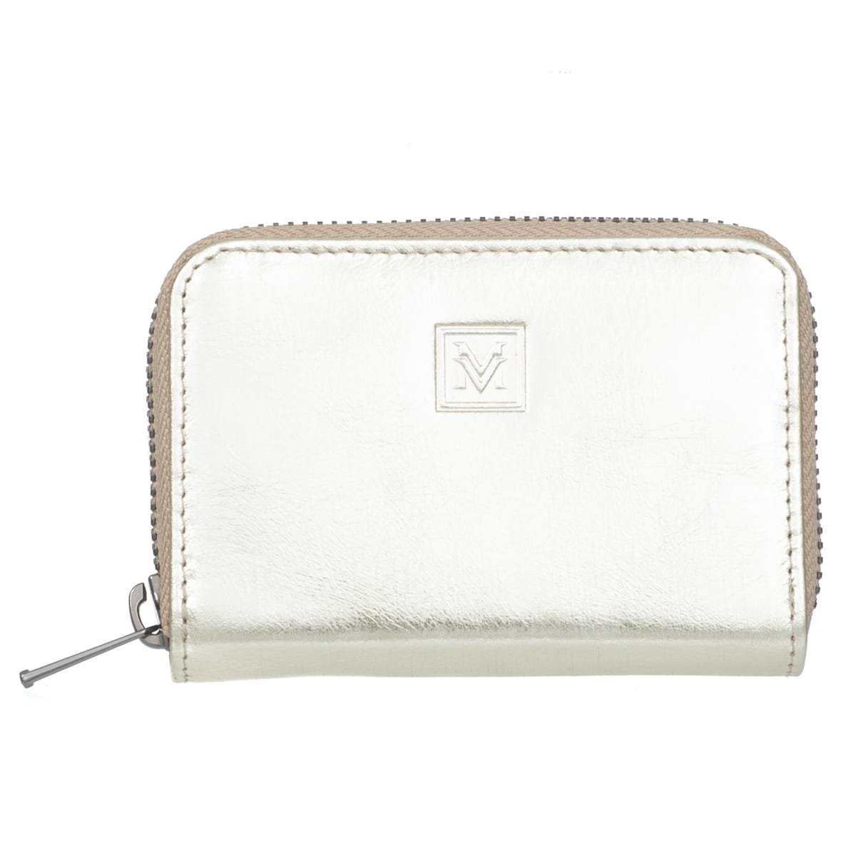 Etui Skórzane na karty dokumenty wizytówki VerMari Banjo Jasne Złoto