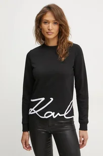 Karl Lagerfeld bluza damska kolor czarny z aplikacją A1W20010 - Bluzy damskie - miniaturka - grafika 1