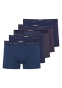 Majtki męskie - Bokserki (dłuższa nogawka) Ozone Henderson 5-pak granatowy, niebieski, czerwony, beżowy M - miniaturka - grafika 1