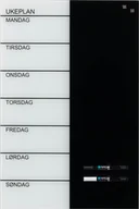 Tablice i flipcharty - NAGA Magnetic NAGA weekly board in glass 40 x 60 cm - Norwegian text - miniaturka - grafika 1
