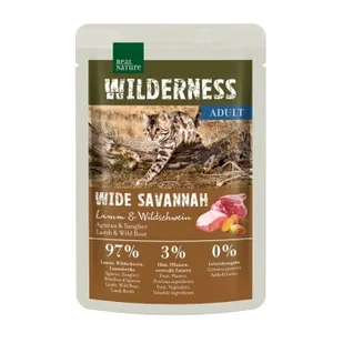 REAL NATURE Wilderness Adult 12 x 85 g Wide Savannah Jagnięcina i dzik - Mokra karma dla kotów - miniaturka - grafika 1